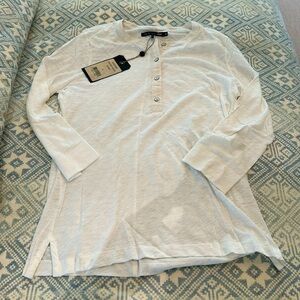 NWT Rag & Bone Henley White M